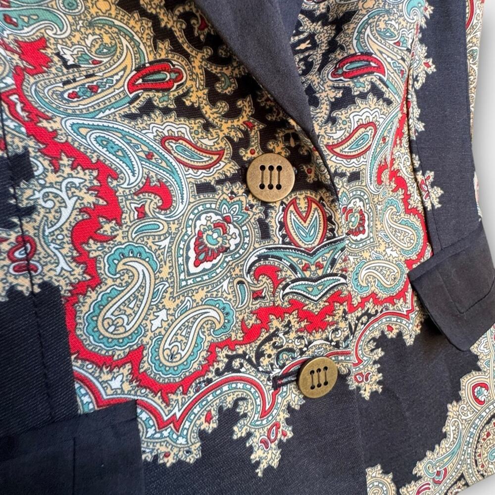 Anthropologie Cartonnier paisley print blazer jacket, size 4 - Picture 5 of 9